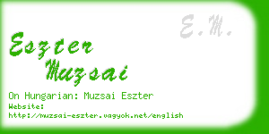 eszter muzsai business card